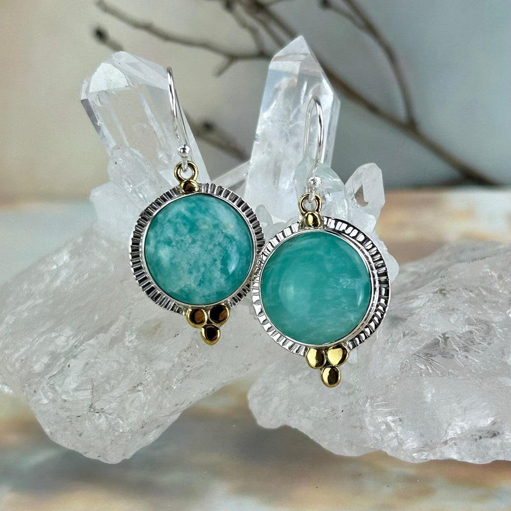 Grecian Design Stone Earrings