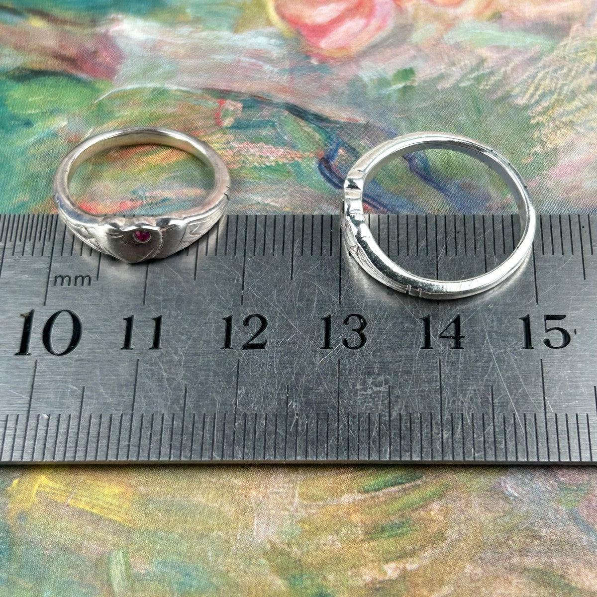 Girls Heart Gemstone Ring