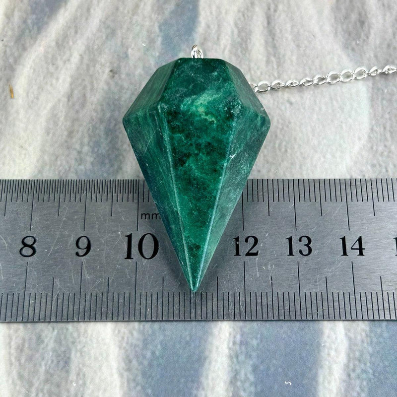 Fuchsite Diamond Shape Pendulum