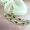 Peridot Gemstone Sterling Silver Bracelet