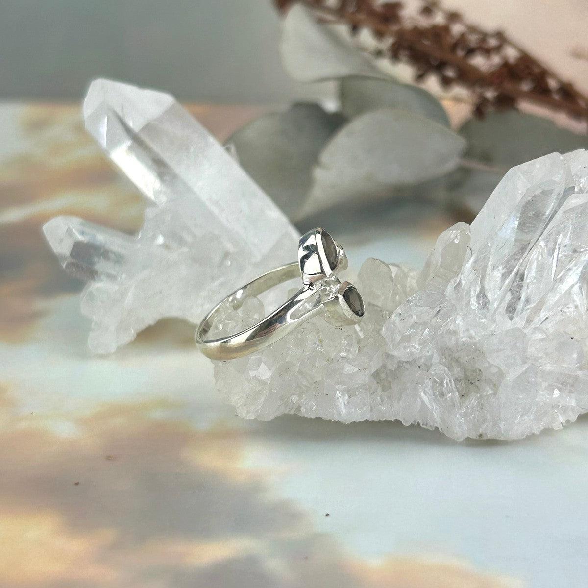 Faceted Smoky Quartz Ring