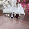 Garnet Emerald Cut Ring