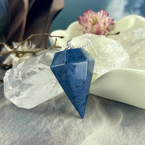 Dumortierite Crystal Pendulum