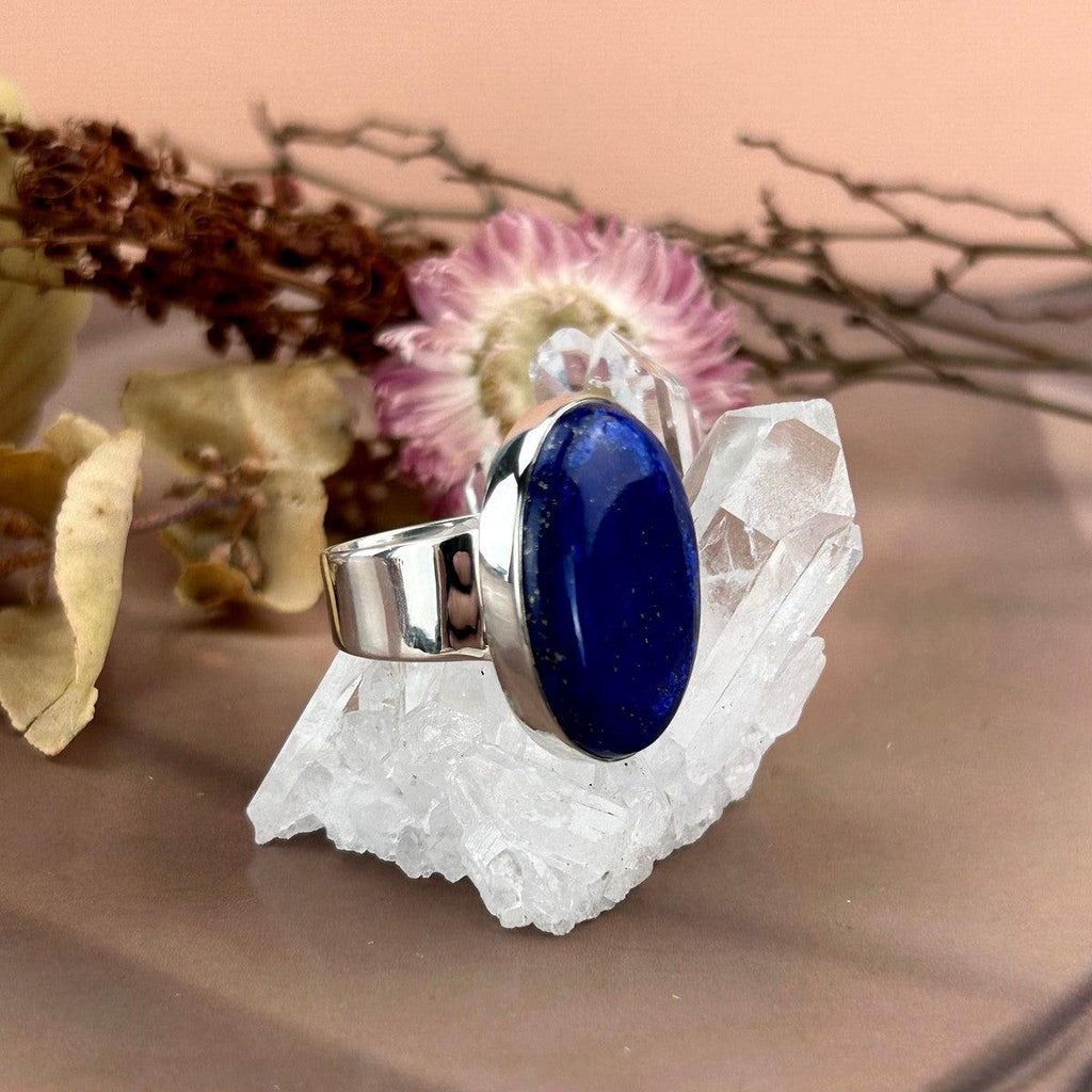 Lapis With Pyrite Flecks Ring
