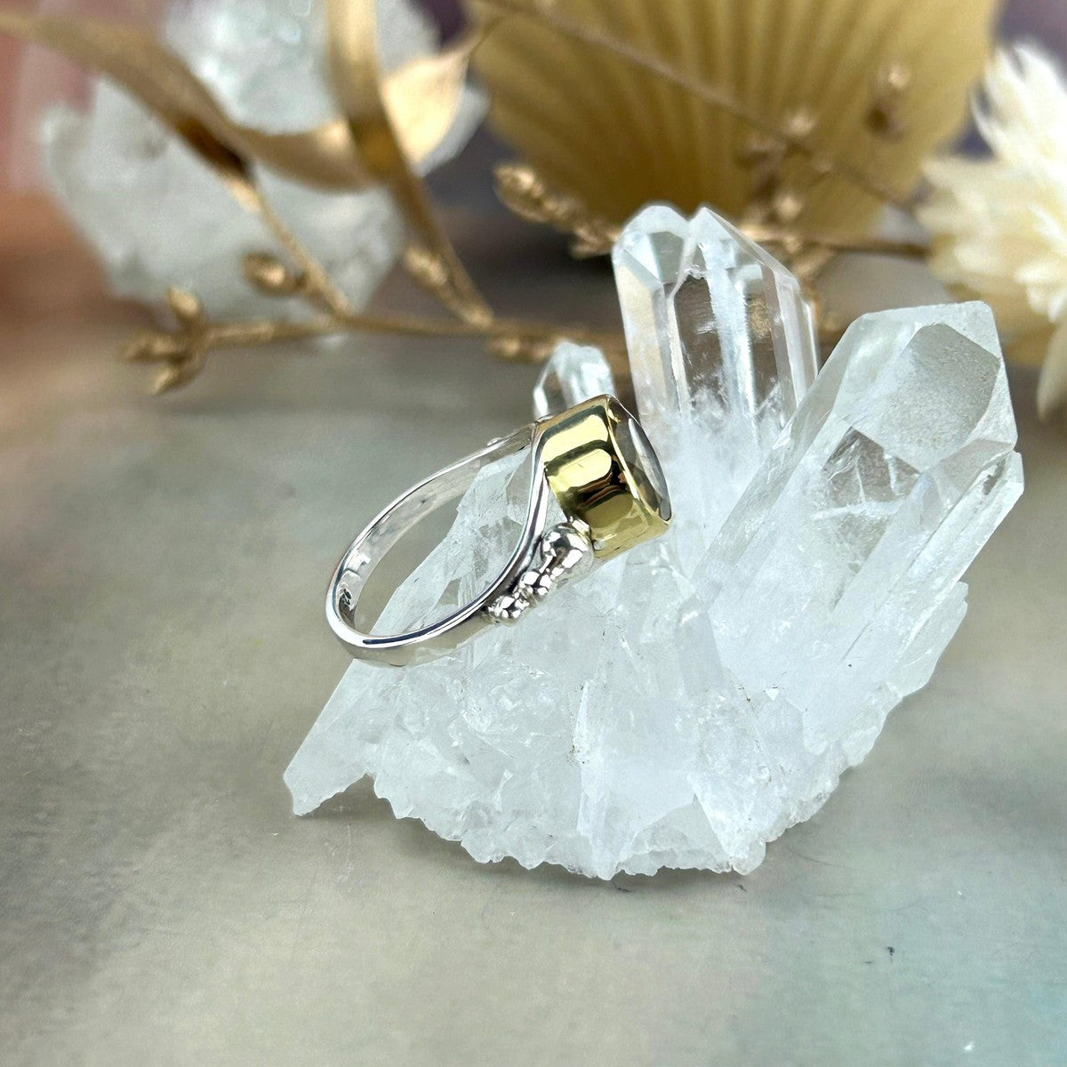 Citrine Mixed Metal Ring