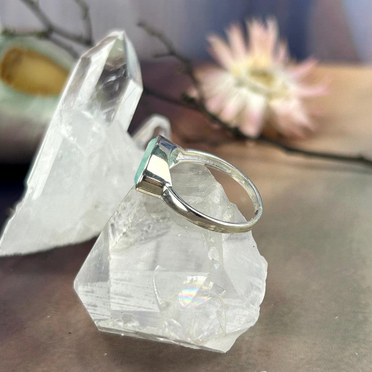 Pastel Green Crystal Ring