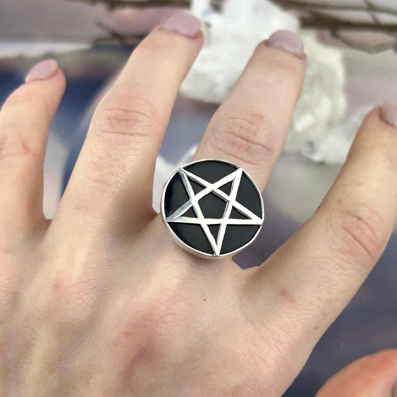 Wiccan Symbol Crystal Ring