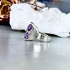Princess Cut Large Amethyst Ring