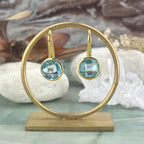 Blue Gemstone Drop Earrings