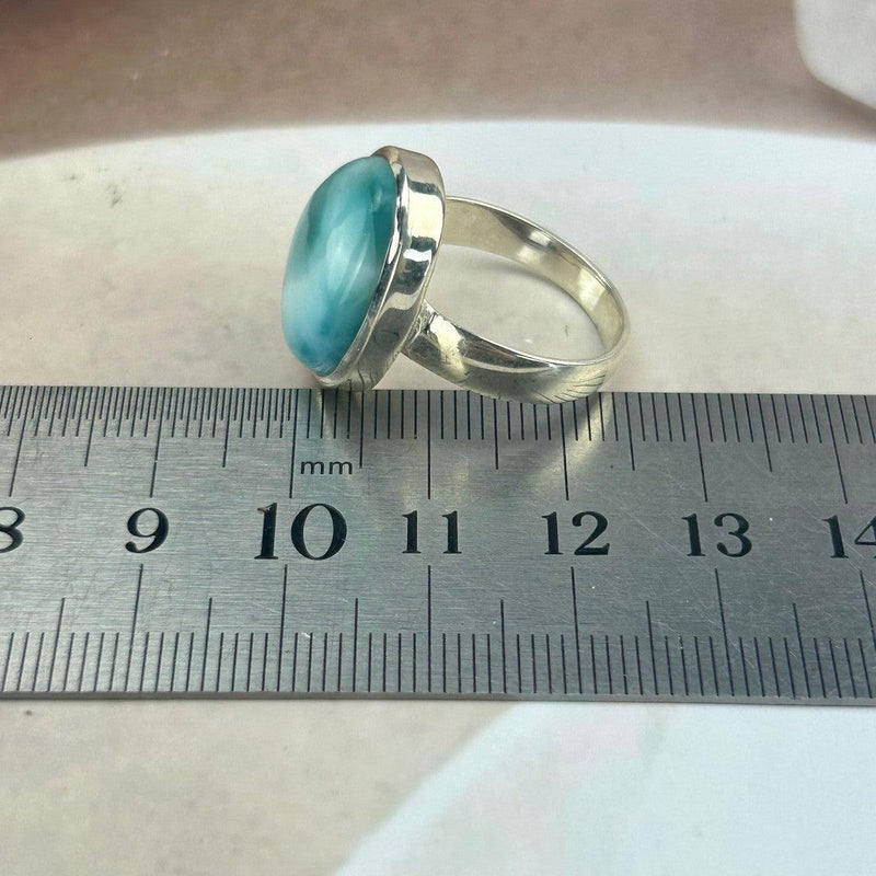 Pale Blue And Green Crystal Ring