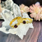 Gold Flower Crystal Ring