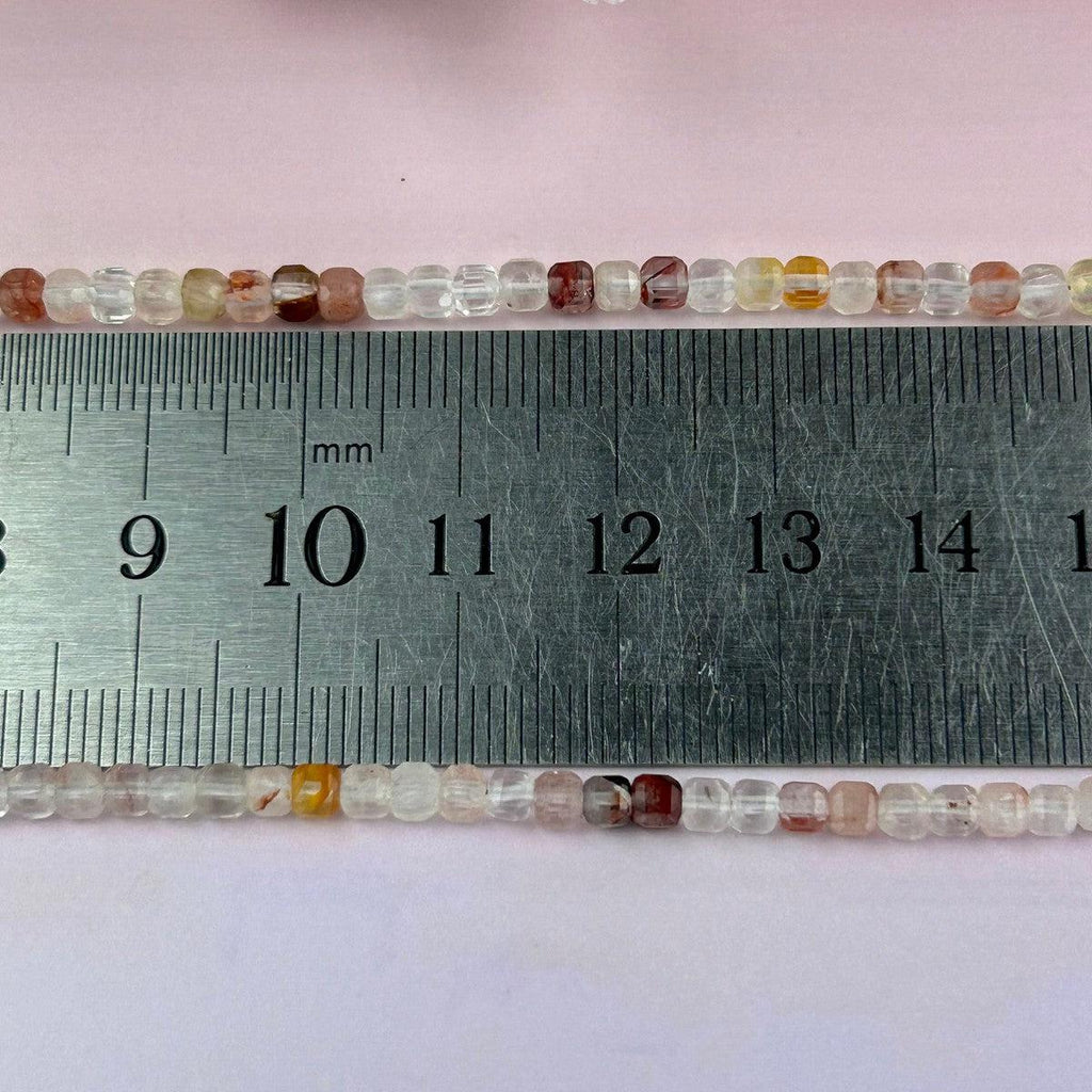 Fire Quartz Faceted Beads