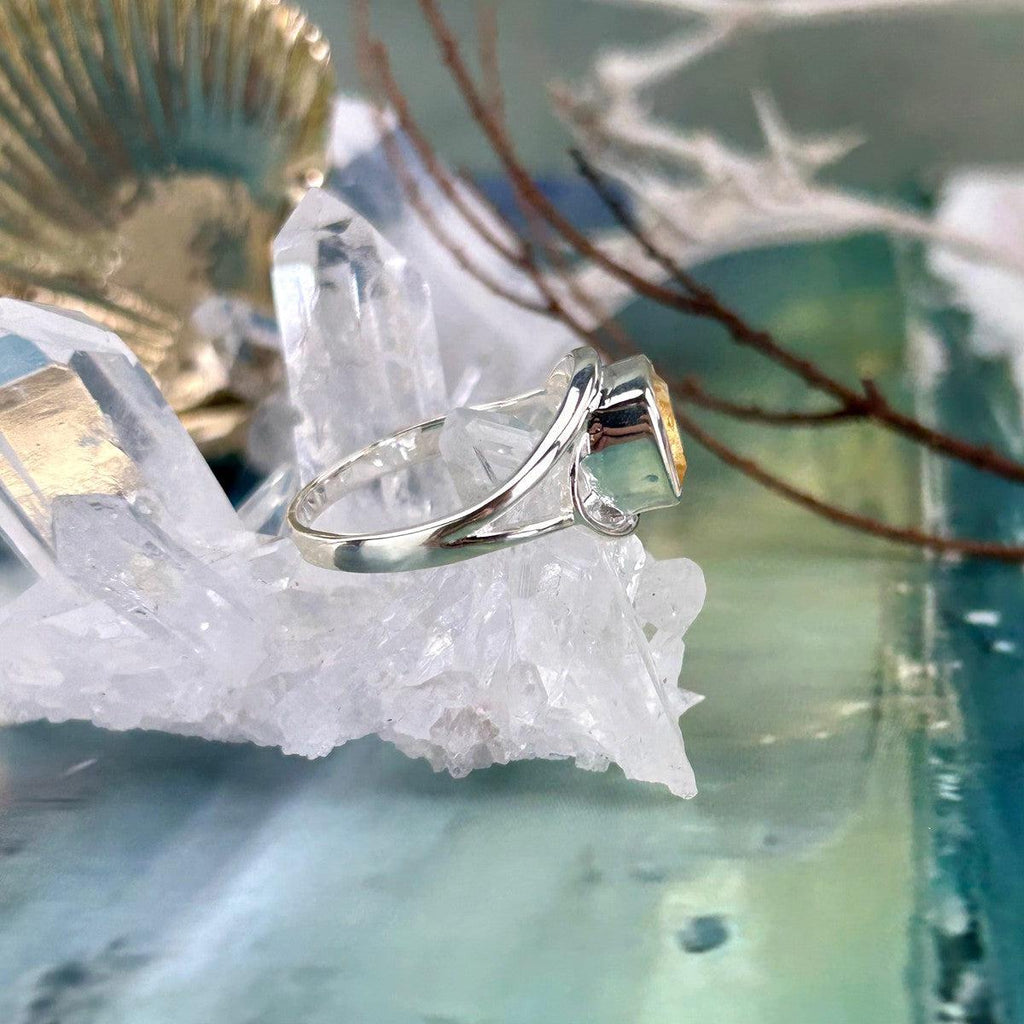 Yellow Gemstone Sterling Silver Ring