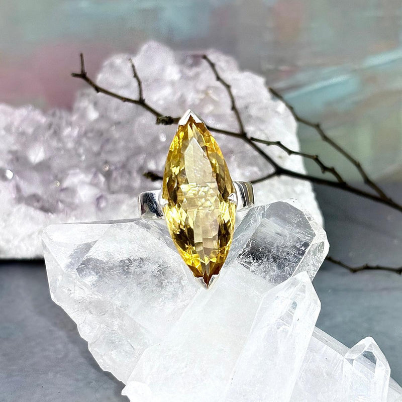 Marquise Cut Citrine Ring