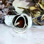 Sterling Silver Fossilised Amber Ring