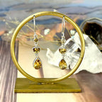 Yellow Gemstone Drop Earrings