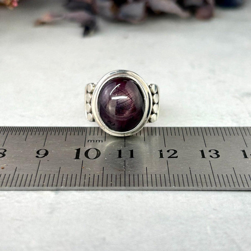 Star Ruby Oval Ornate Ring