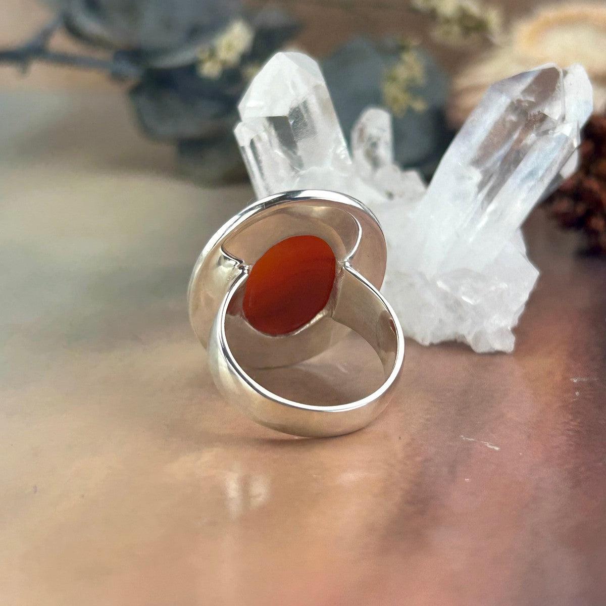 Sterling Silver Carnelian Ring