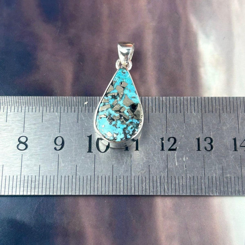 Real Turquoise Crystal Pendant