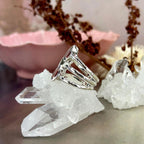 Triple Gemstone Silver Ring