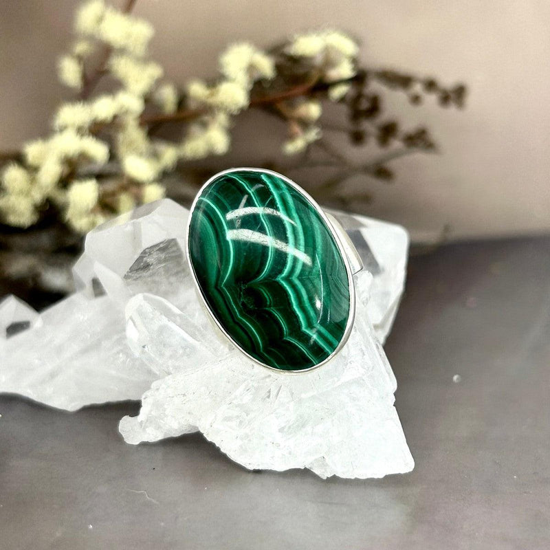 Malachite Oval Ring