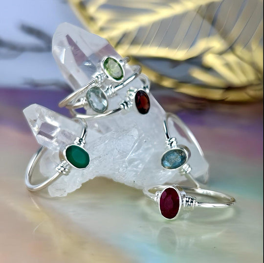 Assorted Gemstone Oval Cut Rings