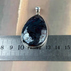 Teardrop Metallic Stone Pendant