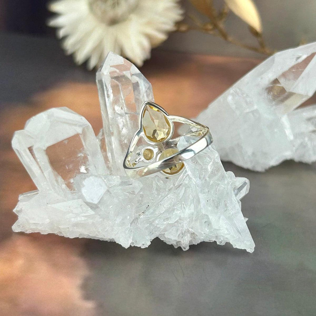 Yellow Gemstone Silver Ring