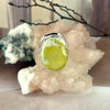 Large Oval Prehnite Stone Ring