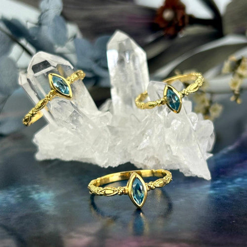 Ornate Gold Gemstone Ring