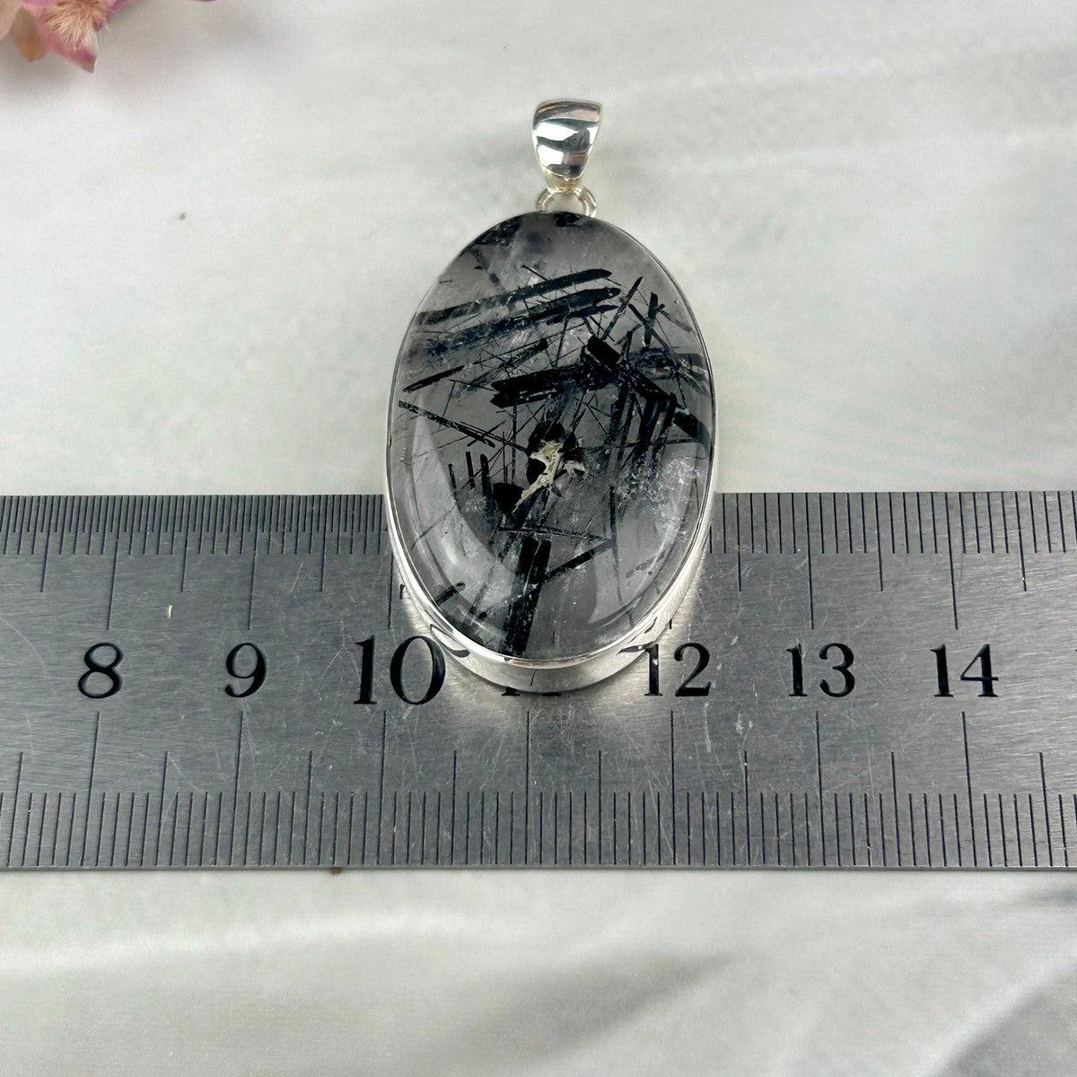 Tourmaline Rutile  In Quartz Pendant