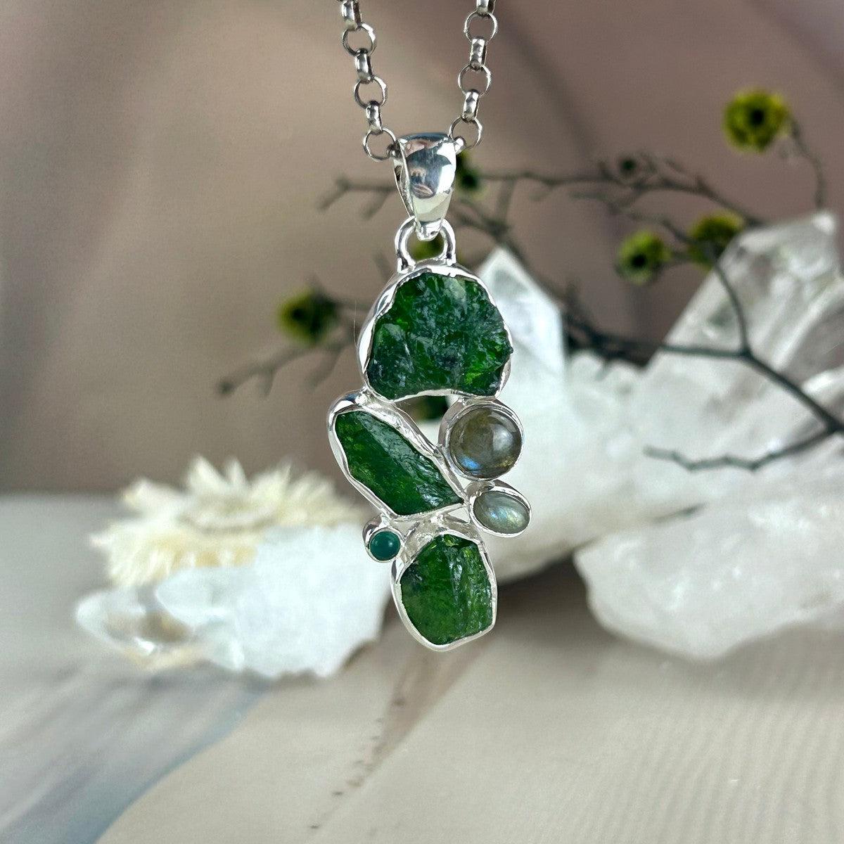 Raw And Polished Stone Pendant
