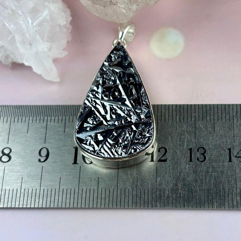 Metallic Grey Crystal Pendant