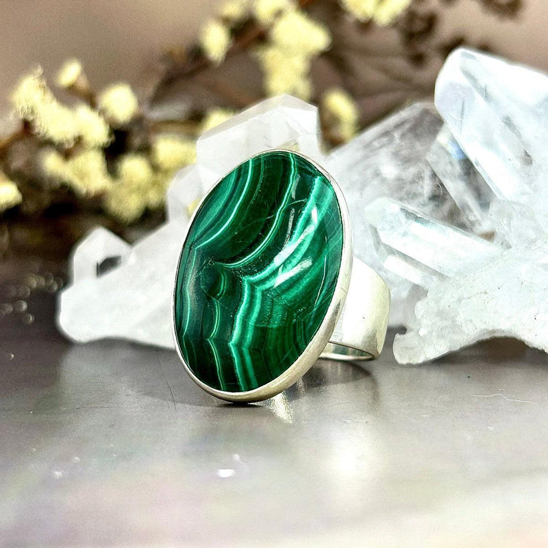 Malachite Oval Ring