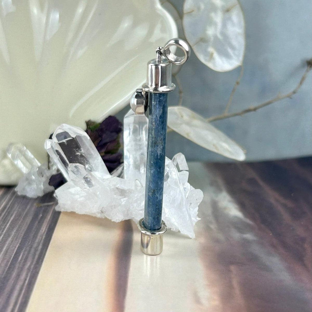 Crystal Bar Sterling Silver Pendant