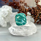 Unisex Style Amazonite Ring
