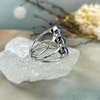 Blue Crystal Silver Ring