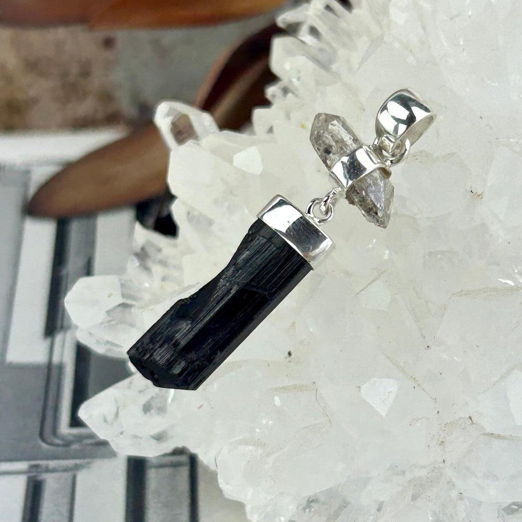 Double Stone Crystal Pendant