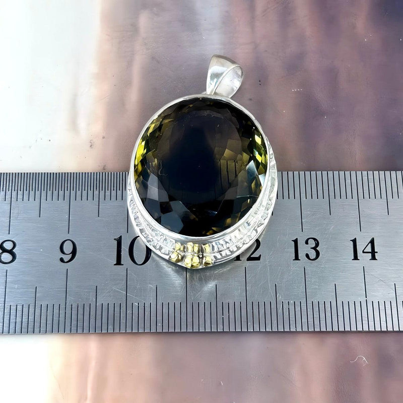 Large Oval Crystal Pendant