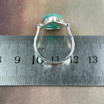 Tool Marked Silver Crystal Ring