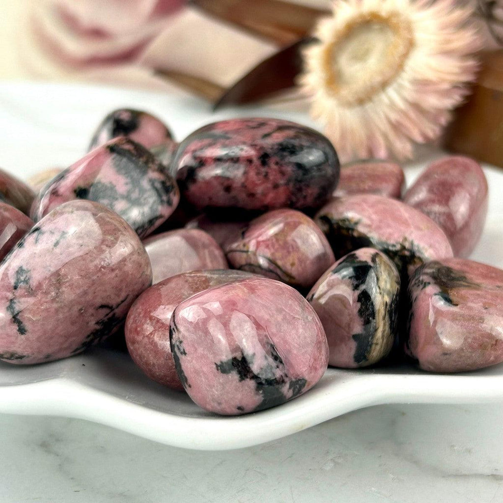 Pink And Black Polished Crystal