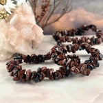 Mahogany Obsidian Crystal Chip Bracelet