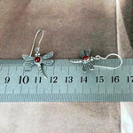 Dragonfly Carnelian Drop Earrings