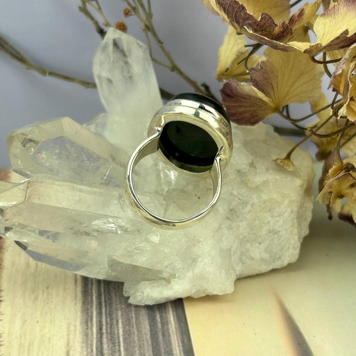 Mahogany Obsidian Sterling Silver Ring