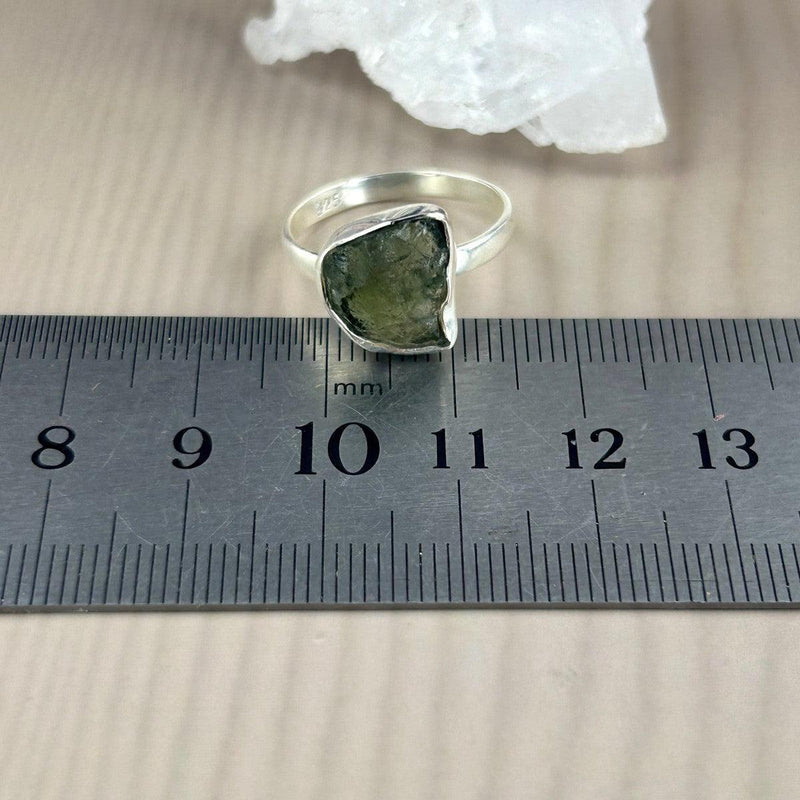 Real Moldavite Ring