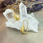 Yellow Crystal Gold Earrings