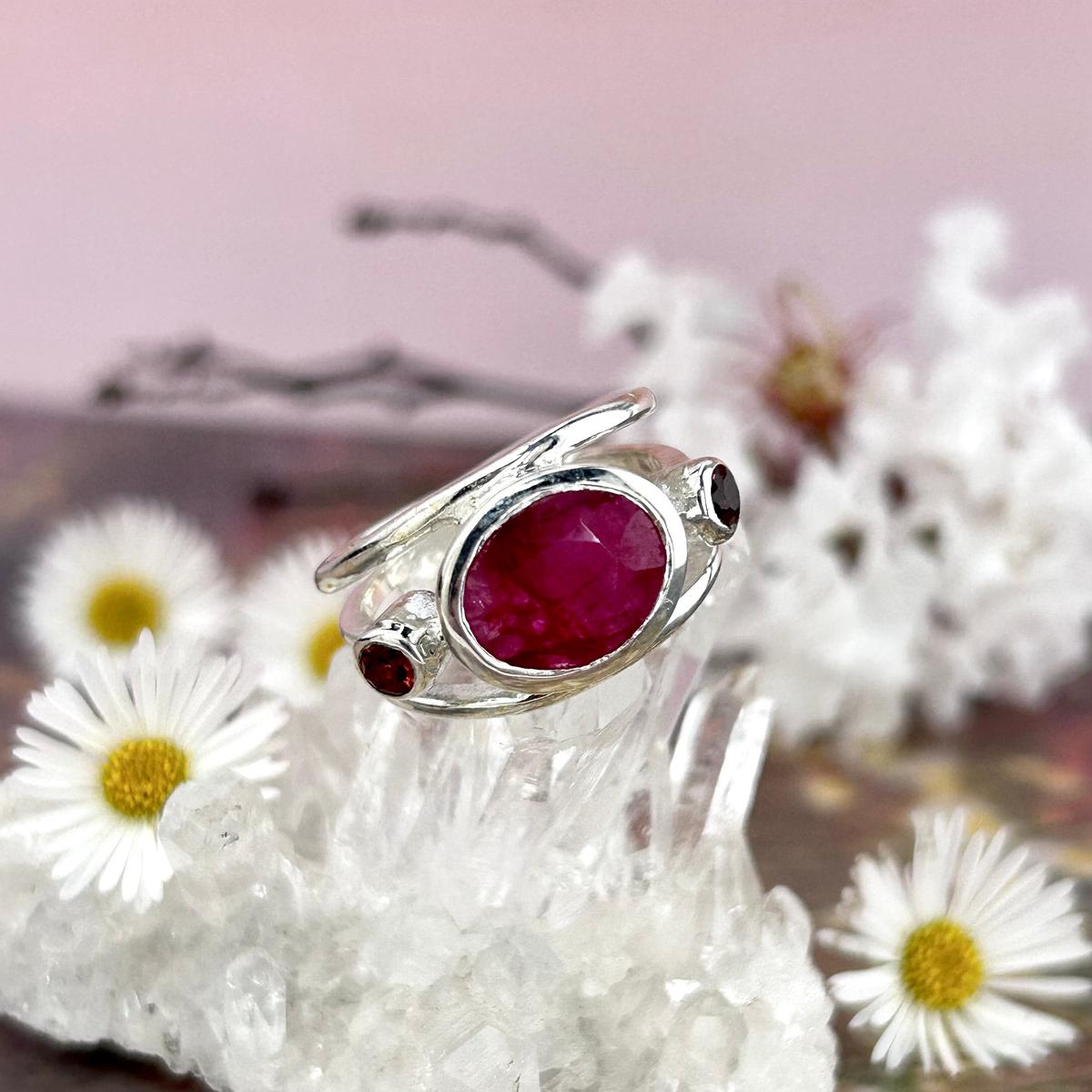 Ruby And Garnet Ring