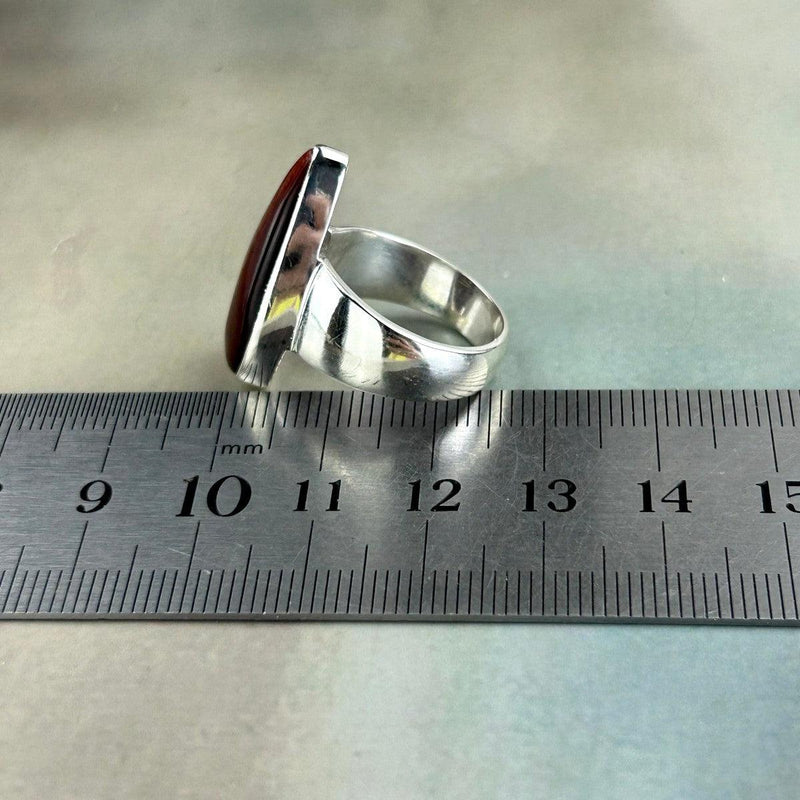 Long Teardrop Crystal Ring