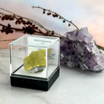 Yellow Crystal In Display Case