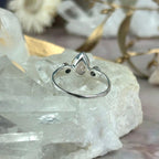 Rose Quartz Teardrop Cut Ring